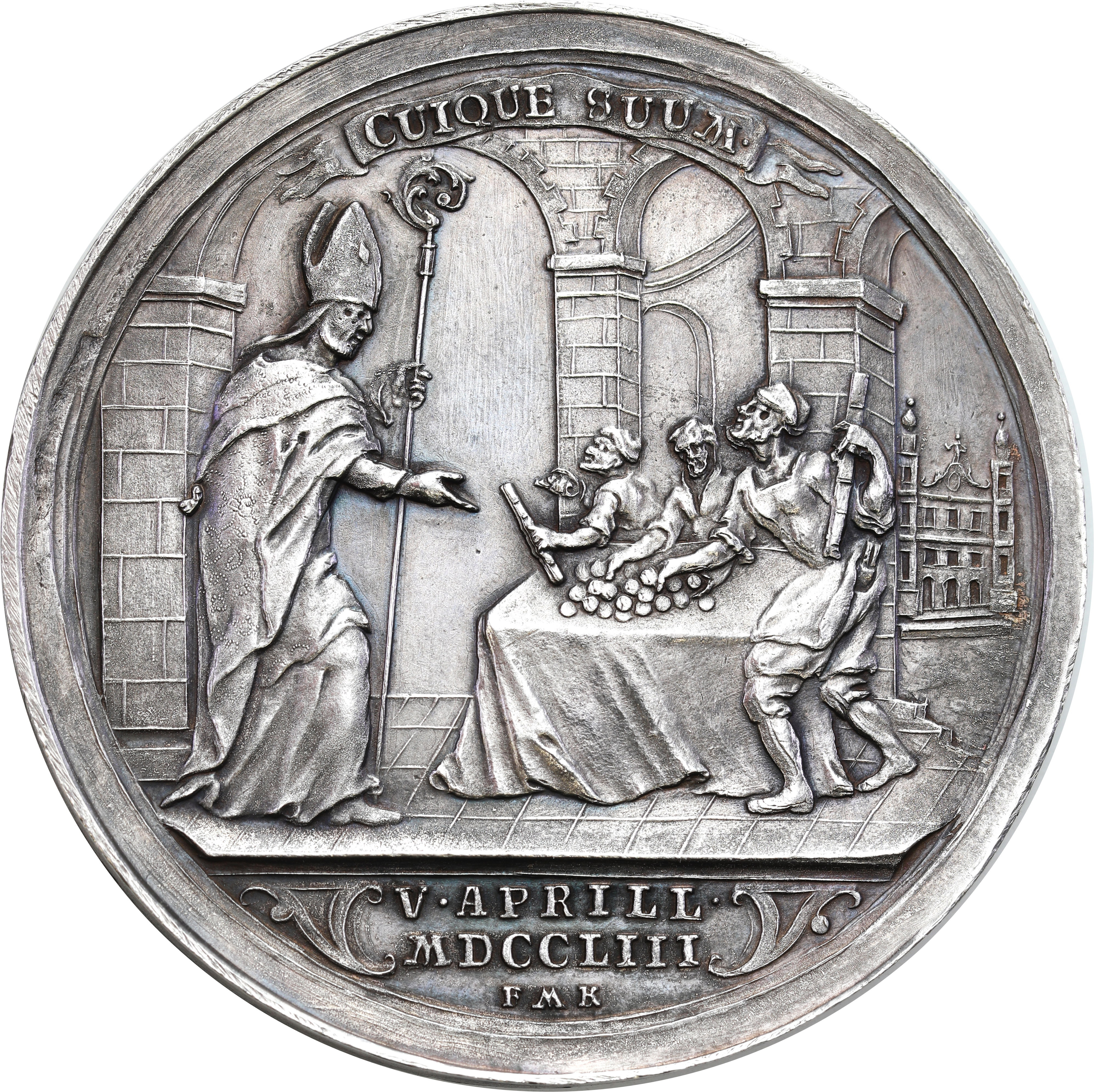 Niemcy. Salzburg, Archidiecezja. Medal Zygmunt III von Schrattenbacha 1753-1771 – SREBRO - RZADKOŚĆ